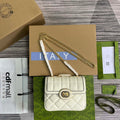 Gucci ?741457 Gucci Deco Mini Shoulder Bag White