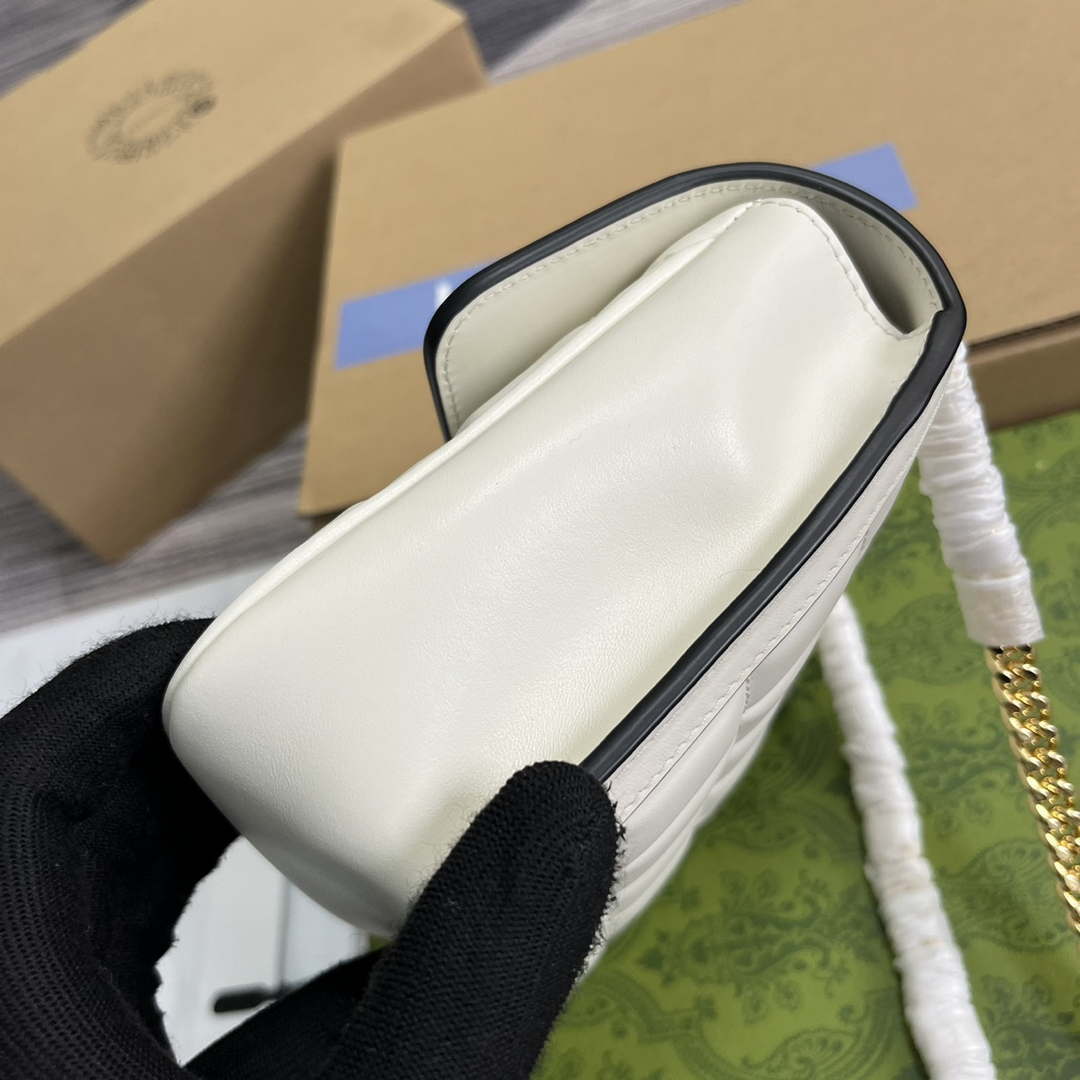 Gucci ?741457 Gucci Deco Mini Shoulder Bag White