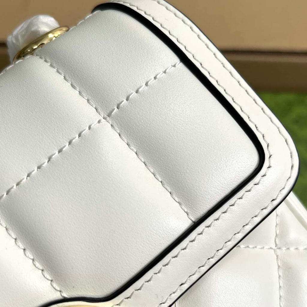 Gucci ?741457 Gucci Deco Mini Shoulder Bag White