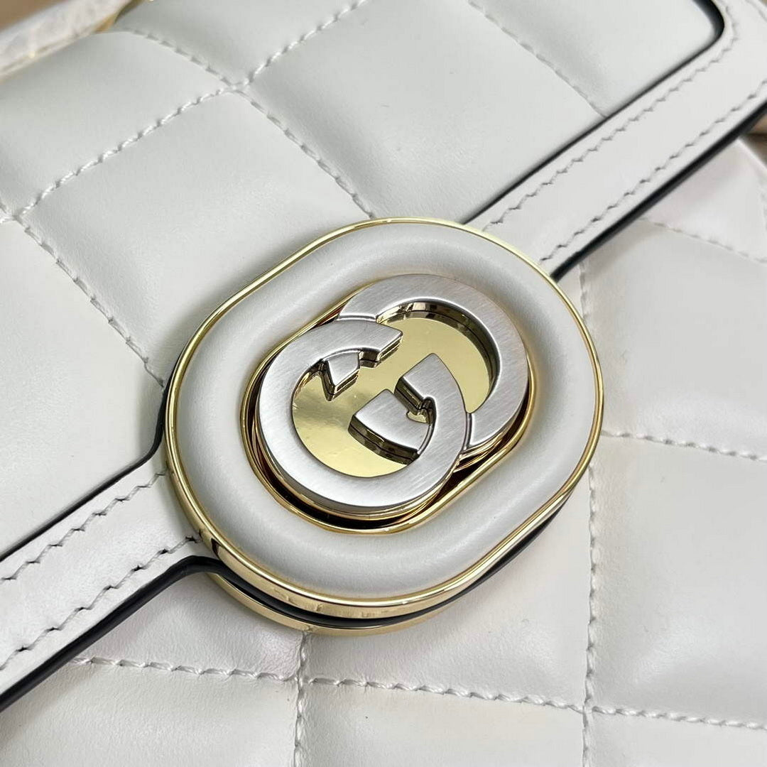 Gucci 741457 Gucci Deco mini shoulder bag White