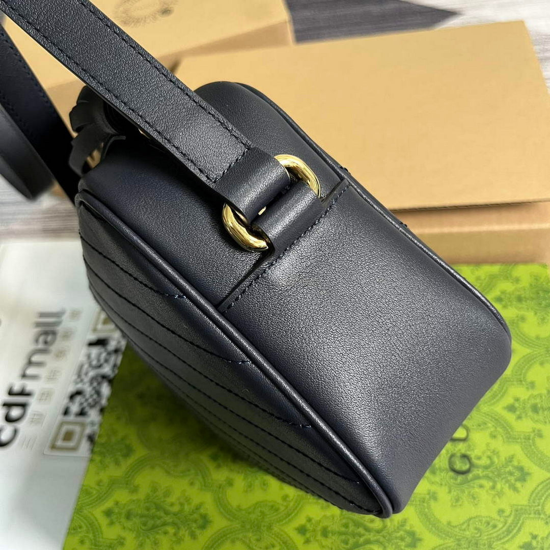 Gucci 742360 Gucci Blondie Small Shoulder Bag Dark blue - Default Title - View 3