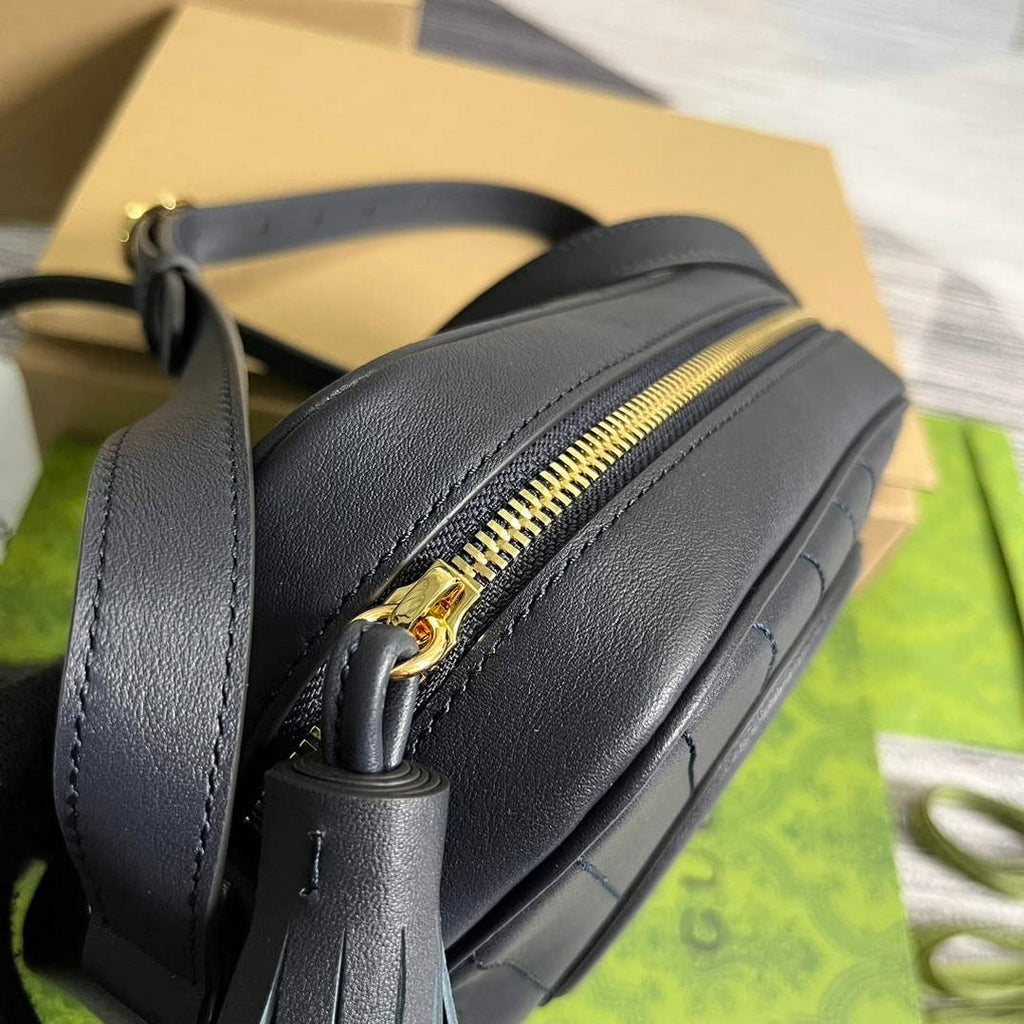 Gucci 742360 Gucci Blondie Small Shoulder Bag Dark blue