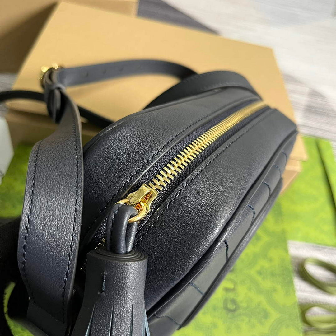 Gucci 742360 Gucci Blondie Small Shoulder Bag Dark blue