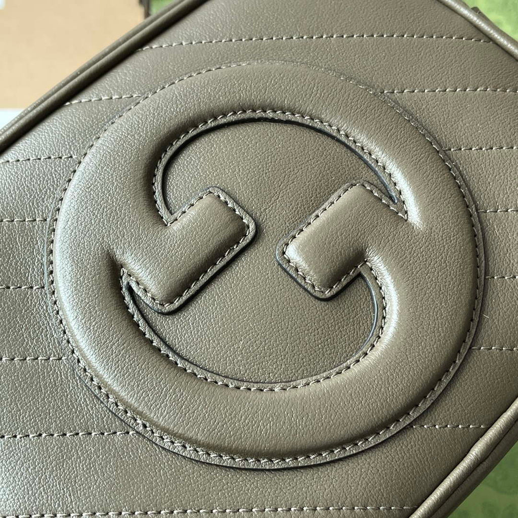 Gucci 742360 Gucci Blondie Small Shoulder Bag Dark Green