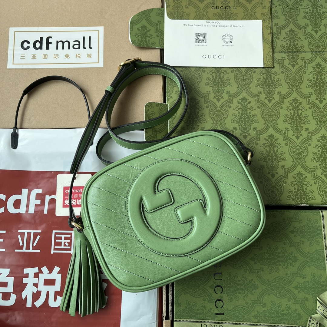 Gucci 742360 Gucci Blondie Small Shoulder Bag Green - Default Title - View 1