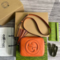 Gucci 742360 Gucci Blondie Small Shoulder Bag Orange - Default Title - View 1