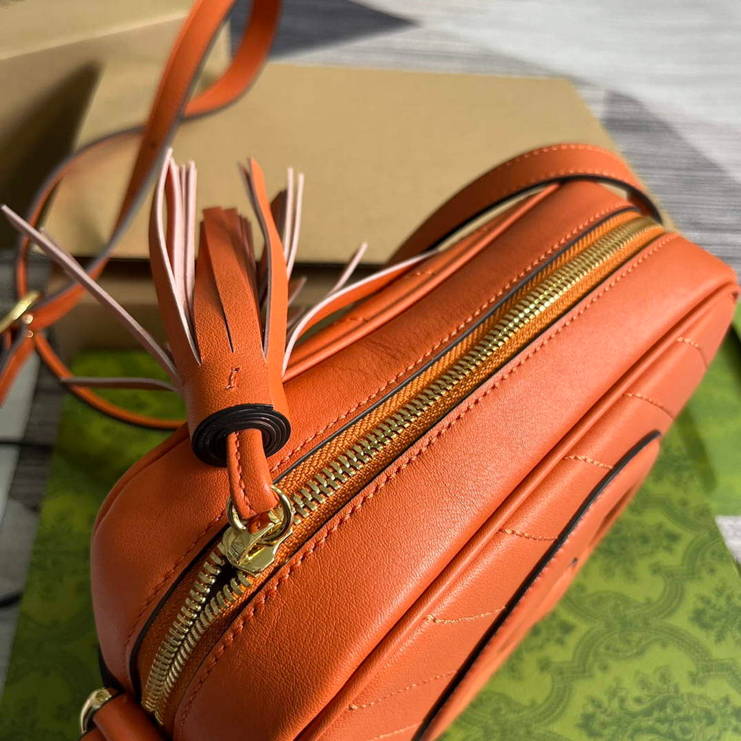 Gucci 742360 Gucci Blondie Small Shoulder Bag Orange - Default Title - View 7