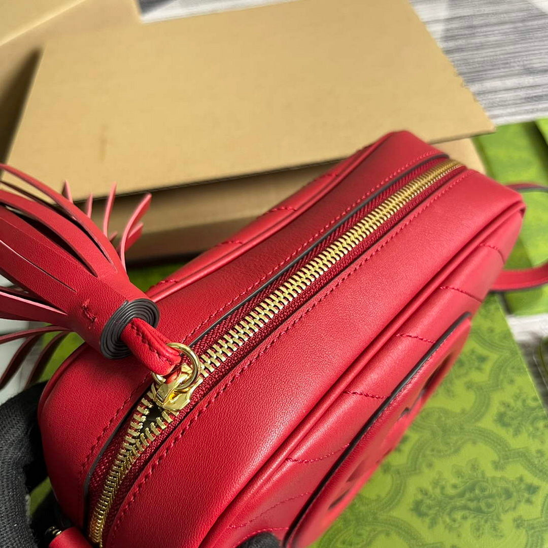 Gucci 742360 Gucci Blondie Small Shoulder Bag Red - Default Title - View 7