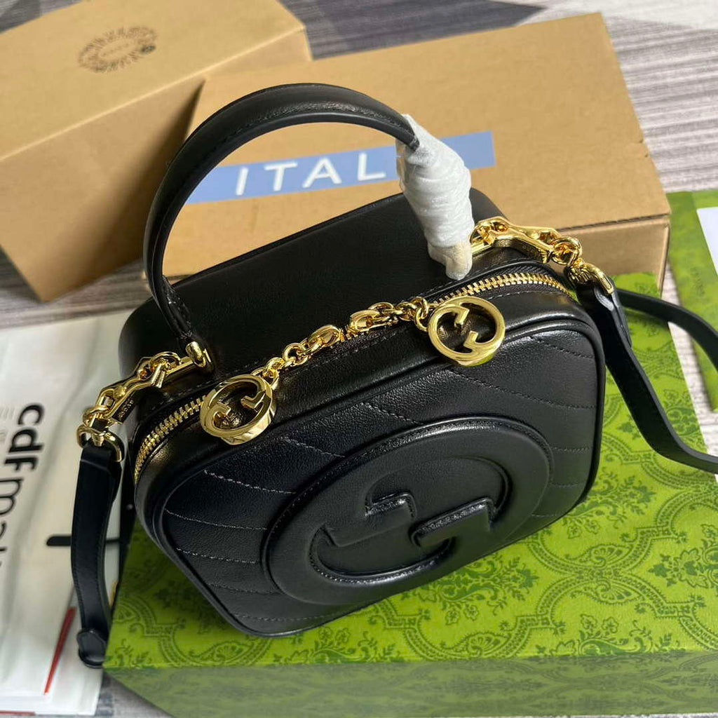 Gucci 744434 Gucci Blondie Top Handle Bag Black