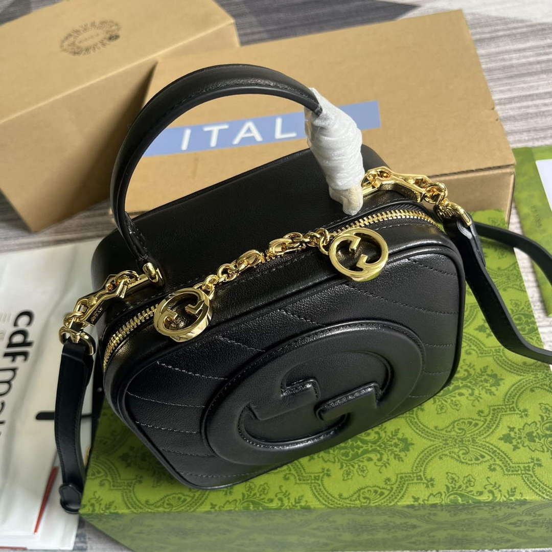 Gucci 744434 Gucci Blondie Top Handle Bag Black
