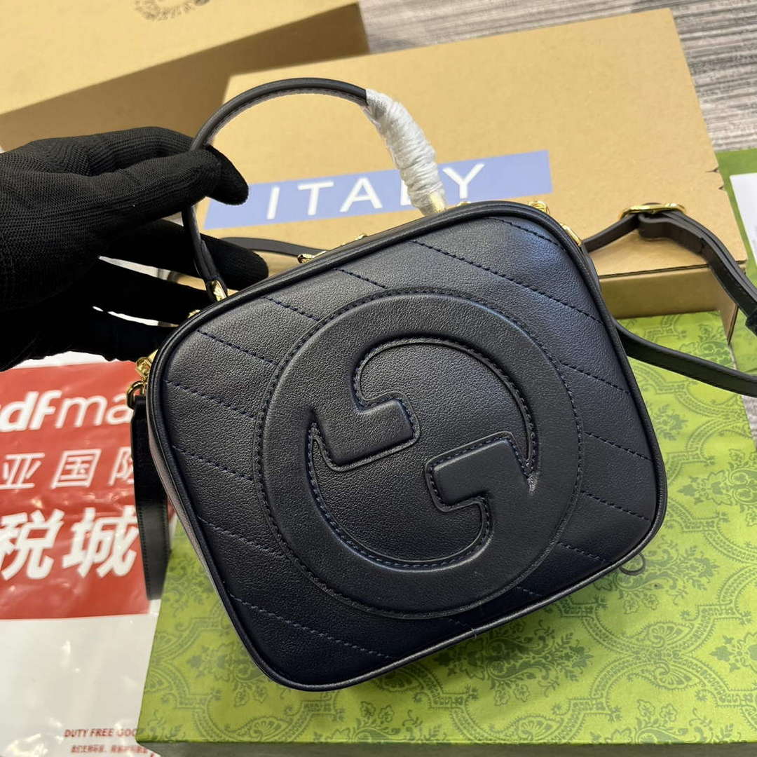 Gucci 744434 Gucci Blondie Top Handle Bag Navy blue - Default Title - View 4