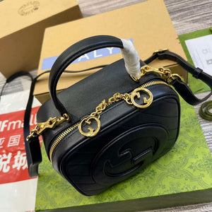 Gucci 744434 Gucci Blondie Top Handle Bag Navy blue - Default Title - View 7