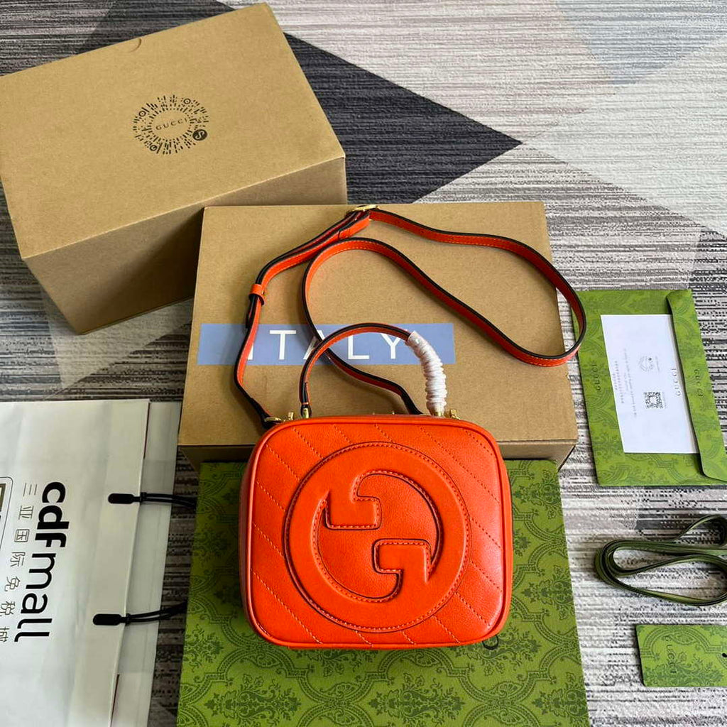 Gucci 744434 Gucci Blondie Top Handle Bag Orange