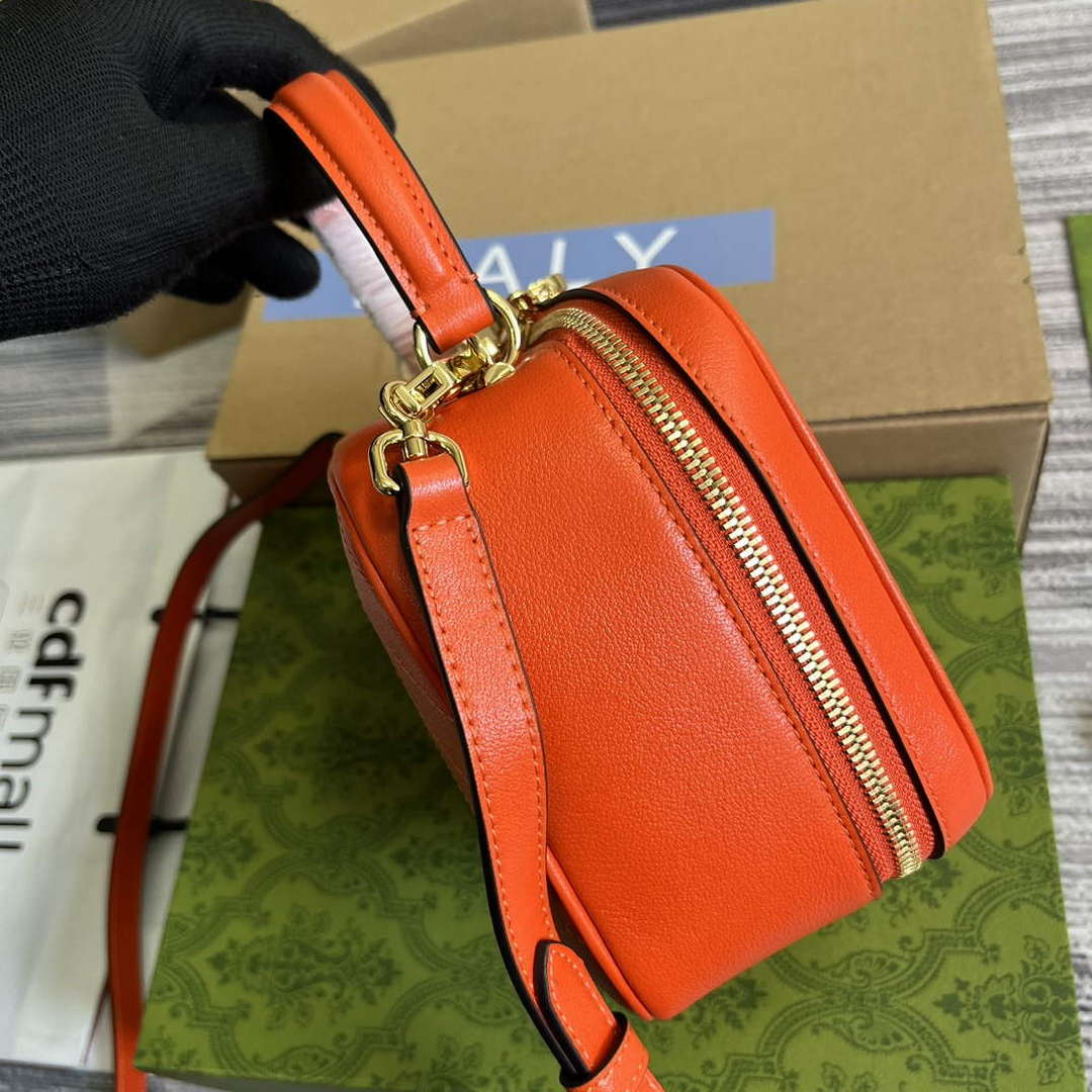Gucci 744434 Gucci Blondie Top Handle Bag Orange - Default Title - View 3