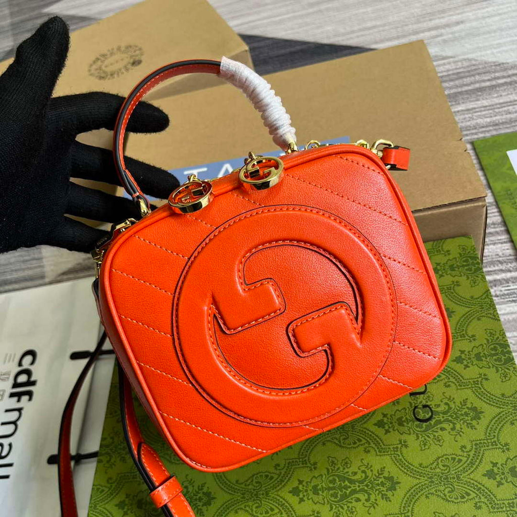Gucci 744434 Gucci Blondie Top Handle Bag Orange