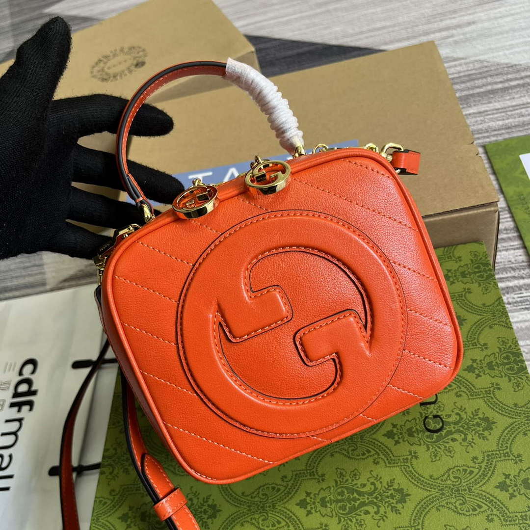 Gucci 744434 Gucci Blondie Top Handle Bag Orange - Default Title - View 4