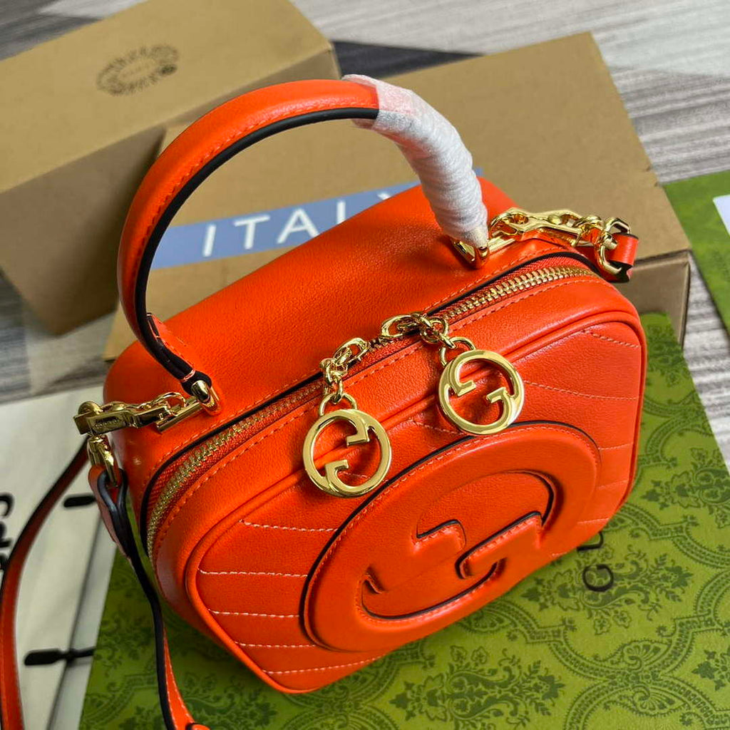 Gucci 744434 Gucci Blondie Top Handle Bag Orange