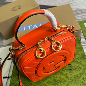 Gucci 744434 Gucci Blondie Top Handle Bag Orange - Default Title - View 7
