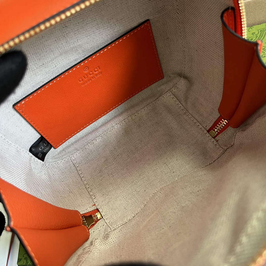 Gucci 744434 Gucci Blondie Top Handle Bag Orange - Default Title - View 8