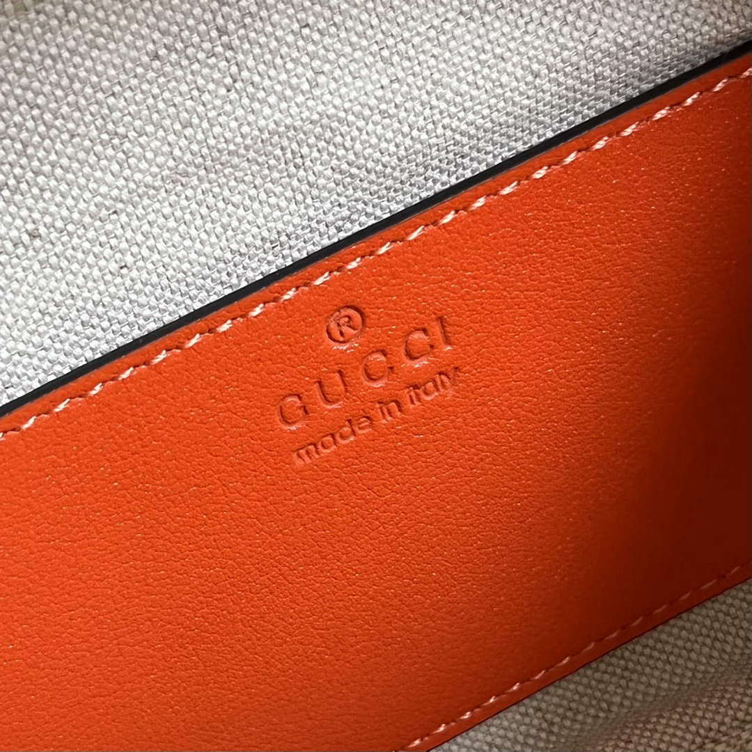 Gucci 744434 Gucci Blondie Top Handle Bag Orange - Default Title - View 9