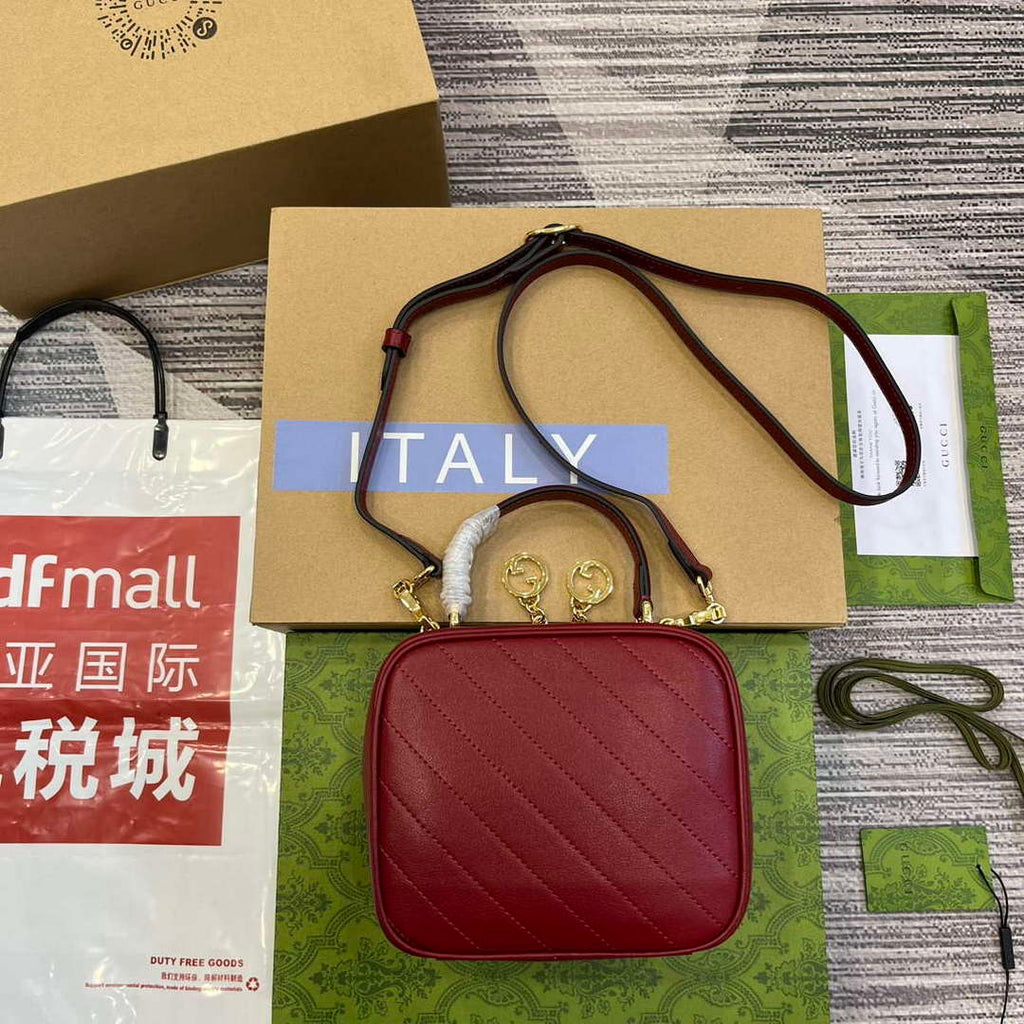 Gucci 744434 Gucci Blondie Top Handle Bag Red