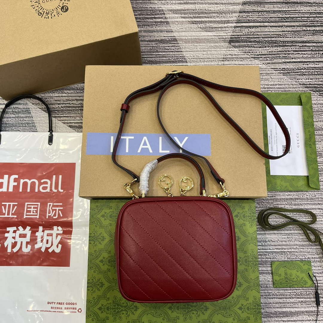 Gucci 744434 Gucci Blondie Top Handle Bag Red - Default Title - View 2