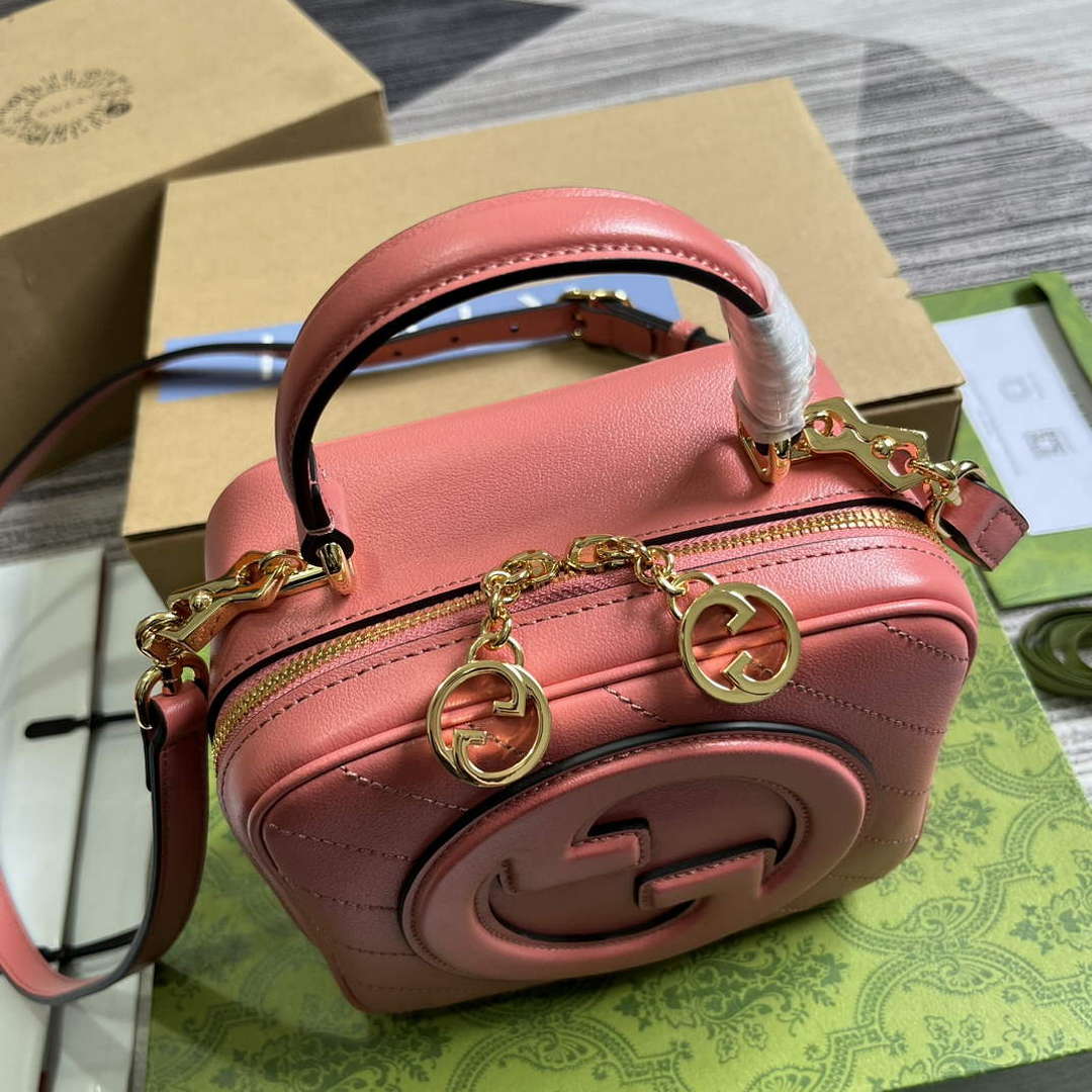 Gucci 744434 Gucci Blondie Top Handle Bag Rose pink - Default Title - View 6