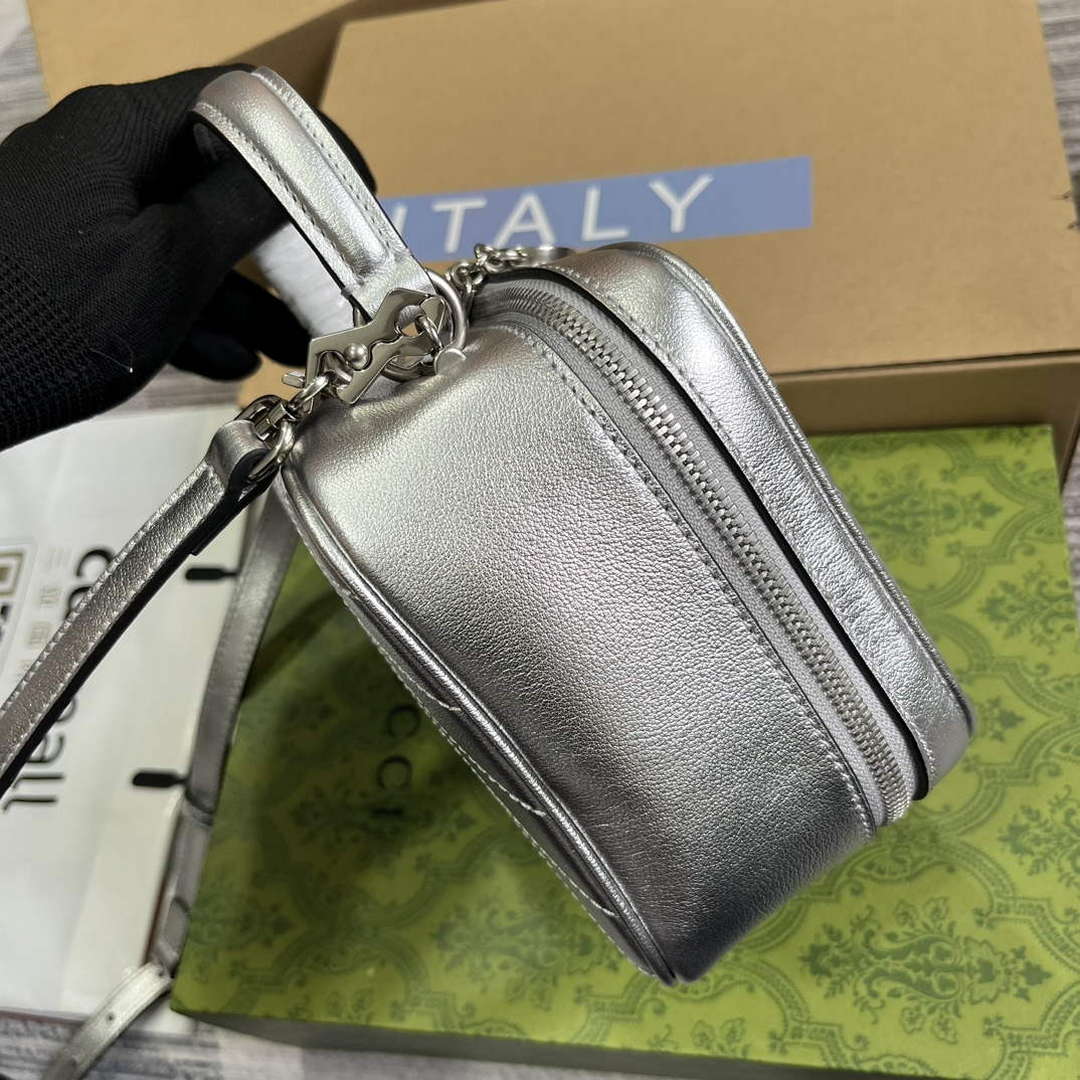 Gucci 744434 Gucci Blondie Top Handle Bag Silver