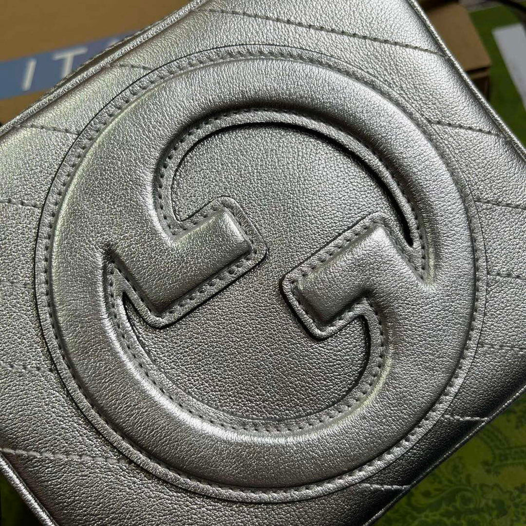 Gucci 744434 Gucci Blondie Top Handle Bag Silver