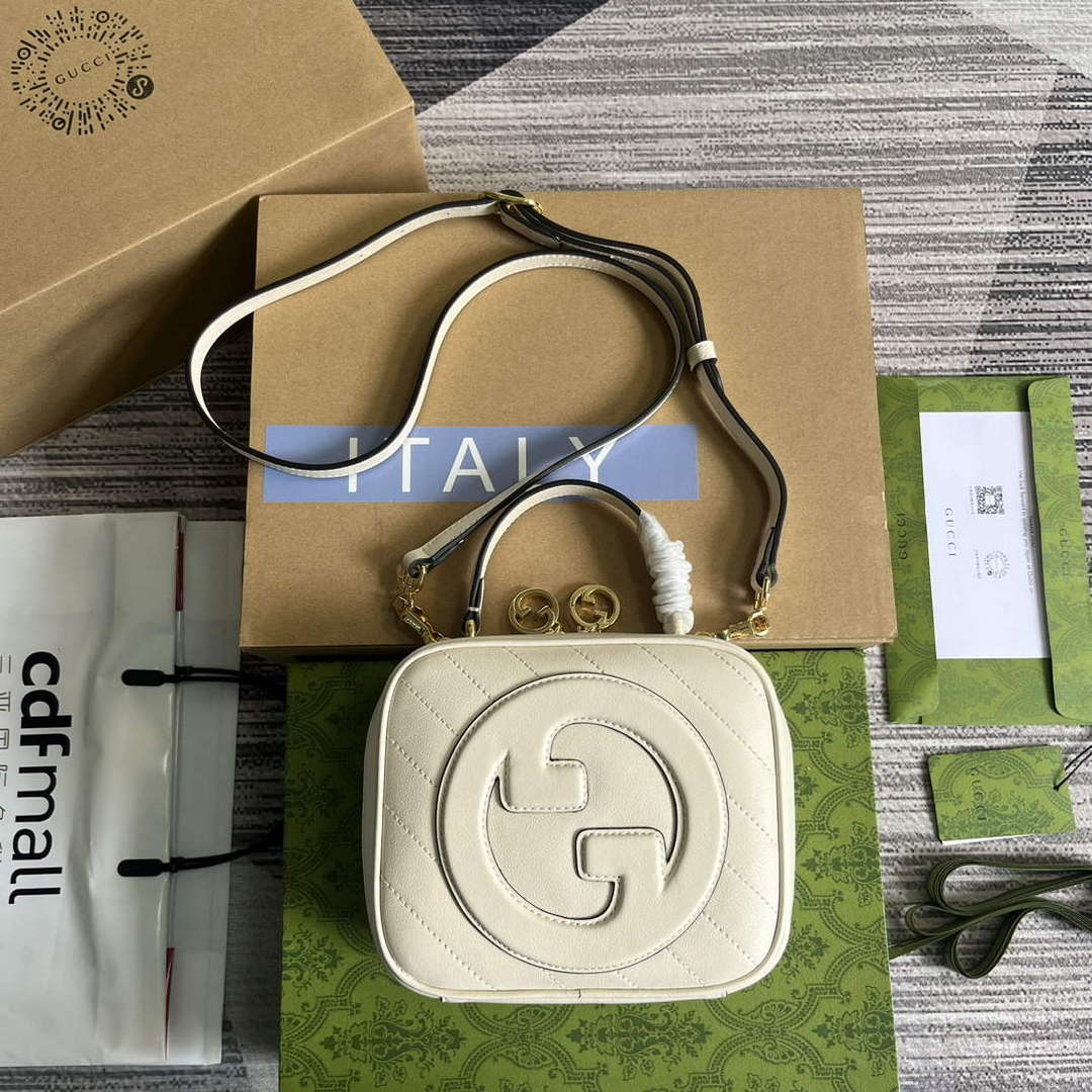 Gucci 744434 Gucci Blondie Top Handle Bag White - Default Title - View 1
