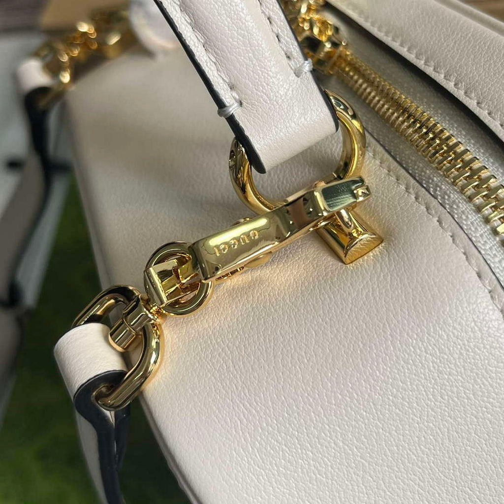 Gucci 744434 Gucci Blondie Top Handle Bag White