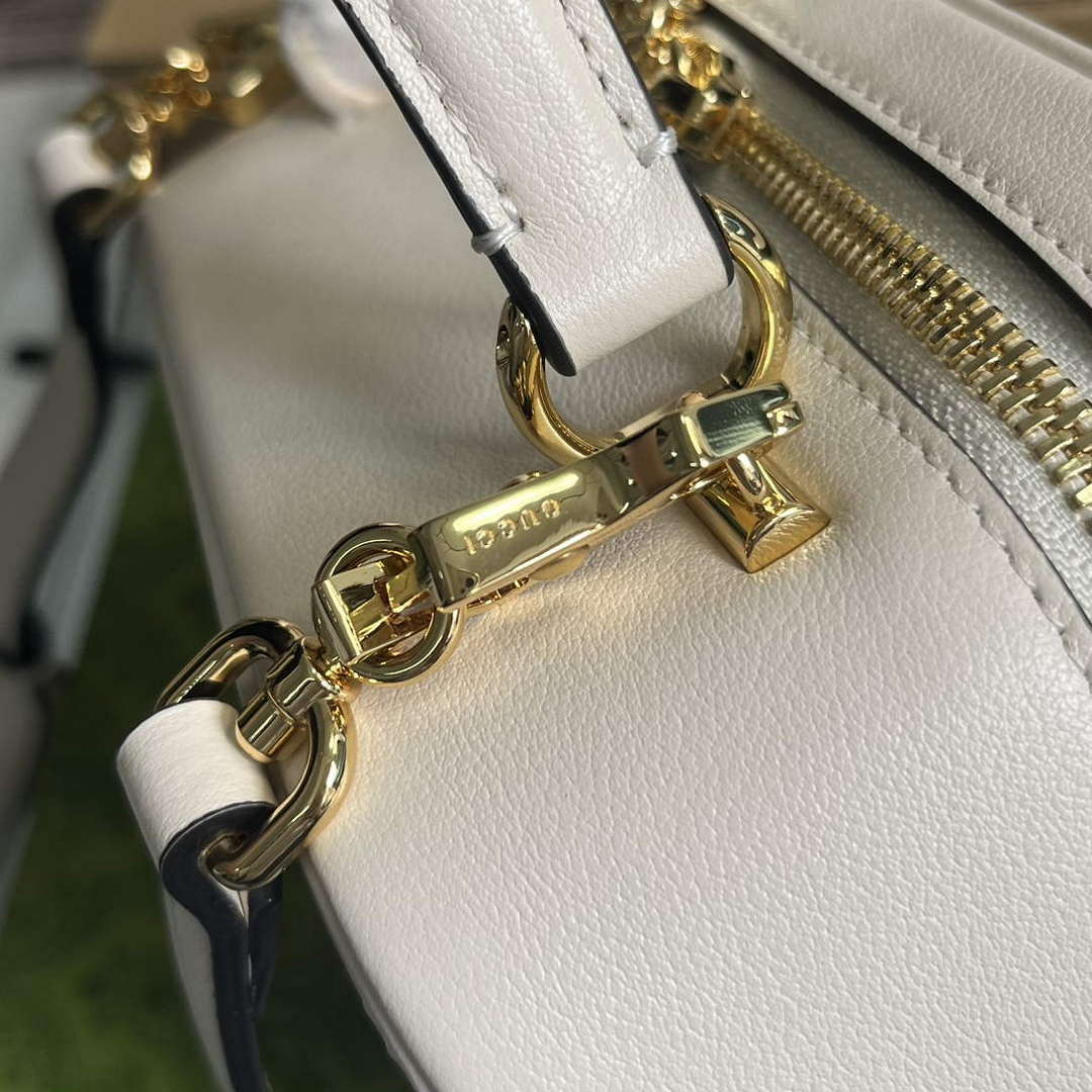 Gucci 744434 Gucci Blondie Top Handle Bag White