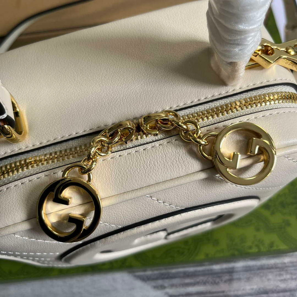 Gucci 744434 Gucci Blondie Top Handle Bag White