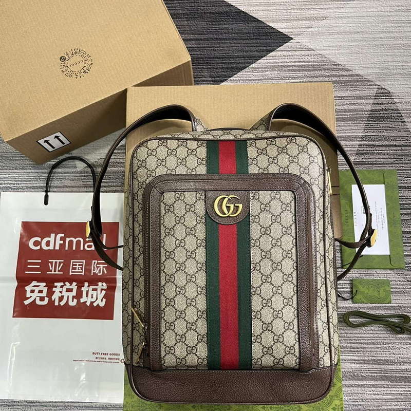 Gucci 745718 Ophidia GG Medium Backpack Brown - Default Title - View 1