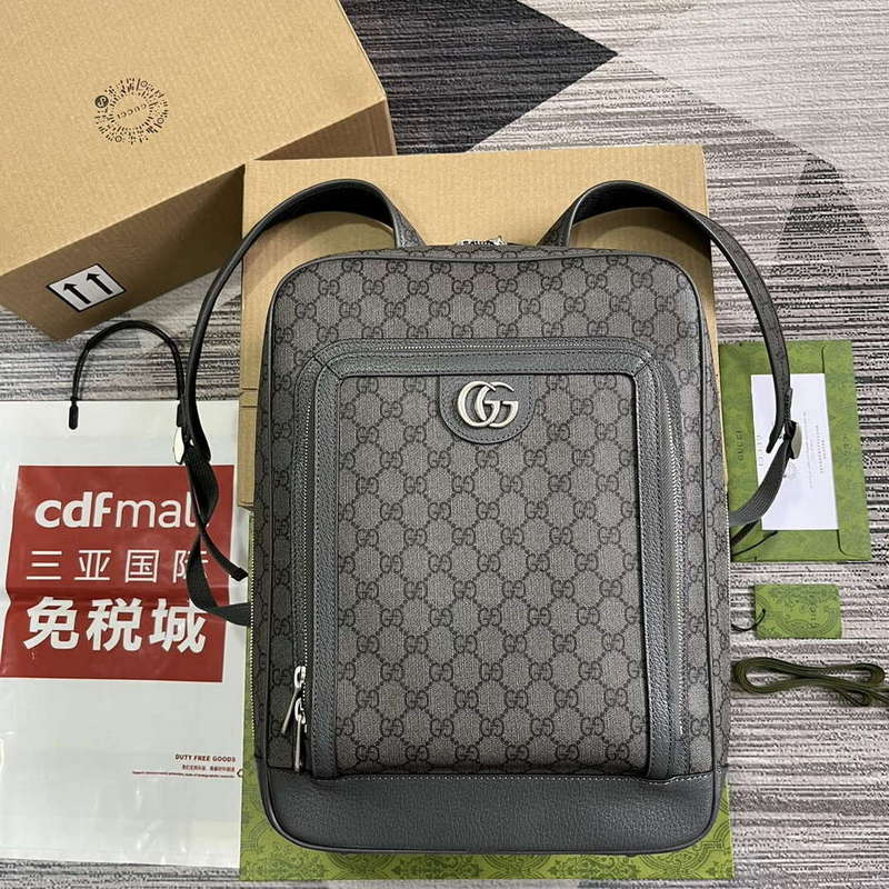 Gucci 745718 Ophidia GG Medium Backpack Grey - Default Title - View 1