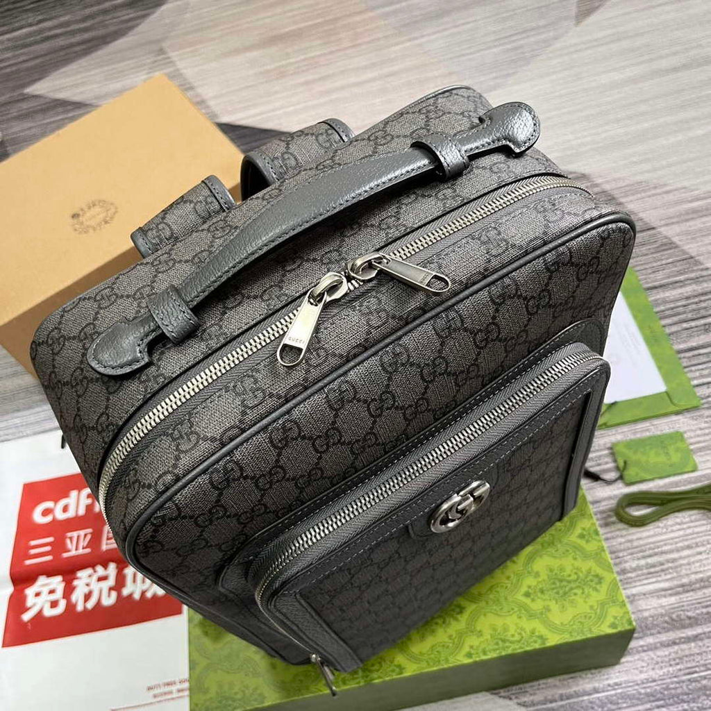 Gucci 745718 Ophidia GG Medium Backpack Grey