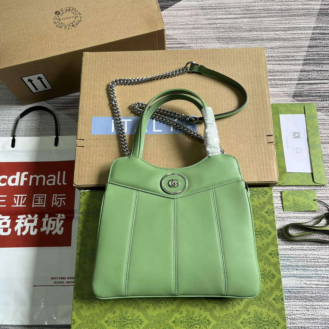 Gucci 745918 Petite GG Small Tote Bag Light green - Default Title - View 1