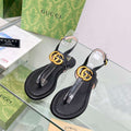 Gucci 746030 Women's Double G Thong Sandal G56307 - 35 - View 1