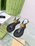 Gucci 746030 Women's Double G Thong Sandal G56307