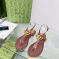 Gucci 746030 Women's Double G Thong Sandal G56309 - 35 - View 1
