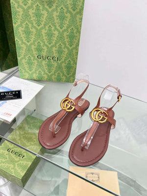 Gucci 746030 Women's Double G Thong Sandal G56309 - 35 - View 1