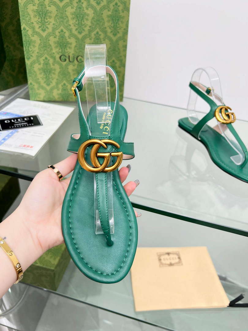 Gucci 746030 Women's Double G Thong Sandal G56310 - 35 - View 2