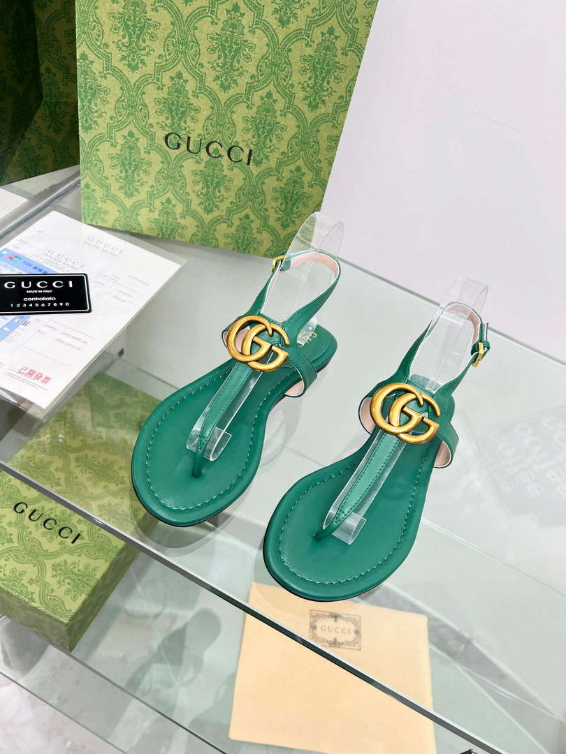 Gucci 746030 Women's Double G Thong Sandal G56310