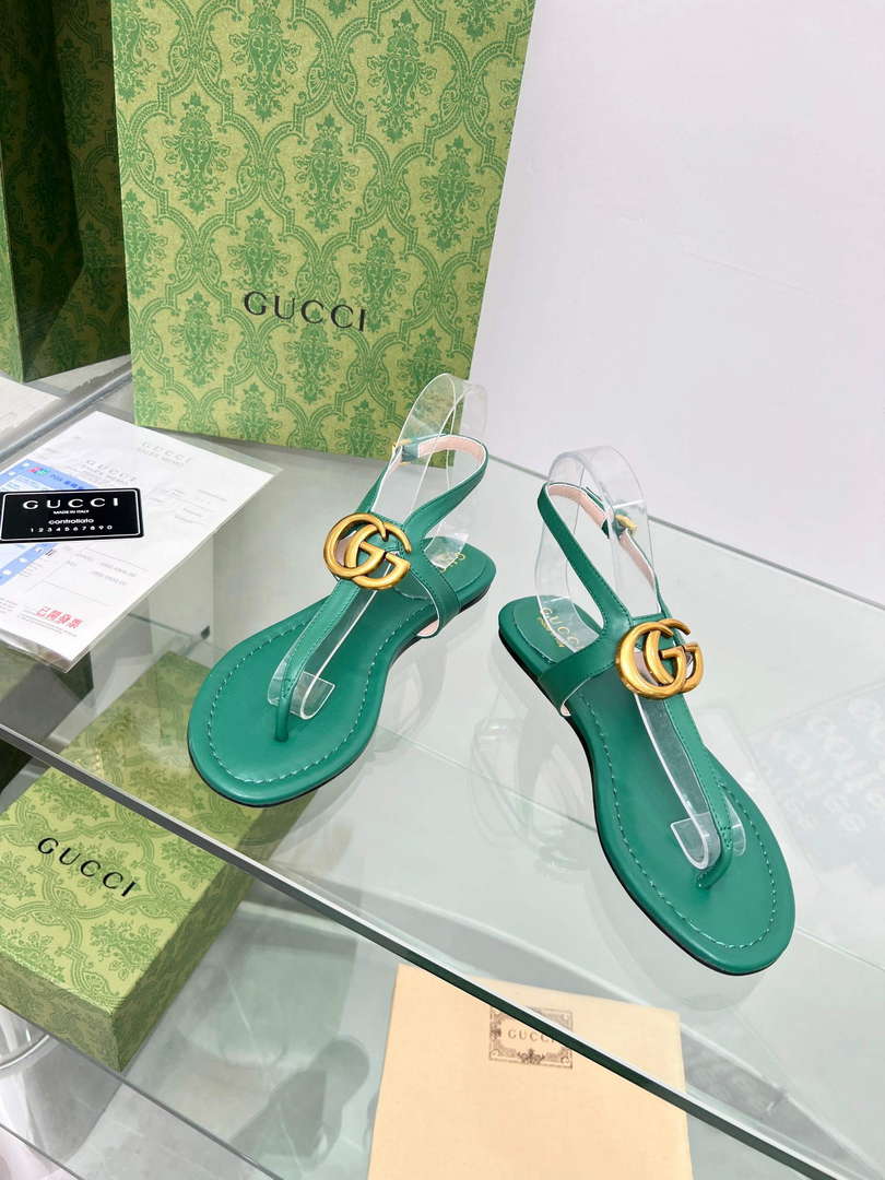 Gucci 746030 Women's Double G Thong Sandal G56310