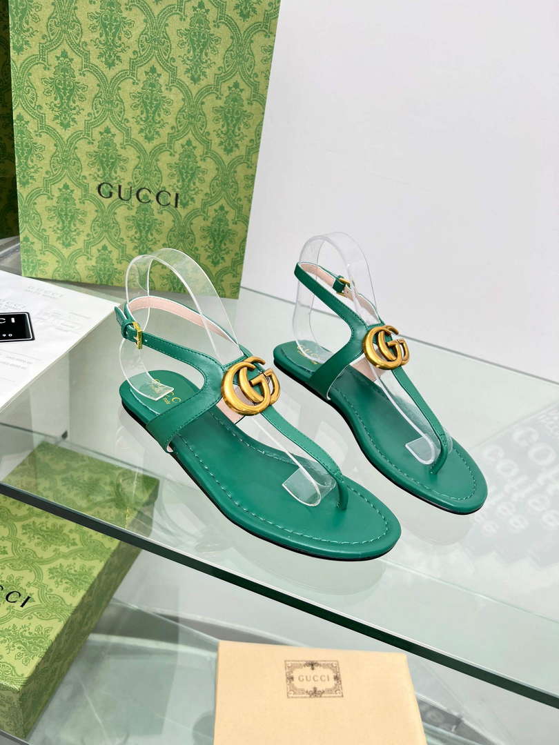 Gucci 746030 Women's Double G Thong Sandal G56310