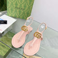 Gucci 746030 Women's Double G Thong Sandal G56311 - 35 - View 1