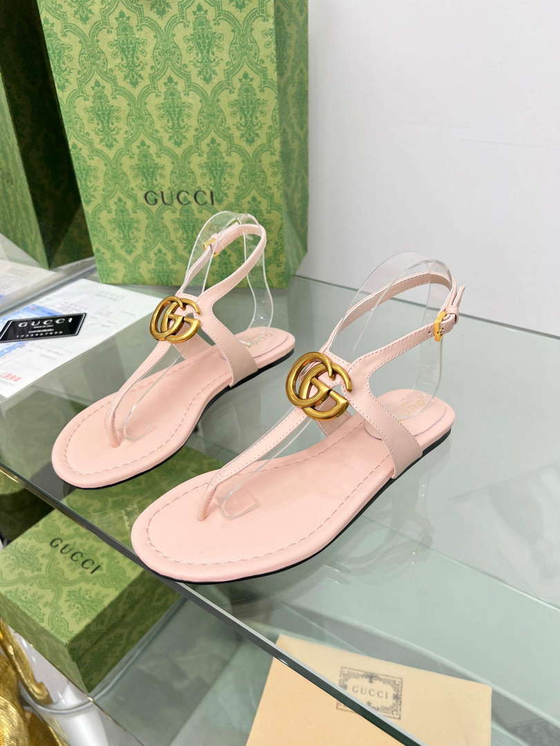 Gucci 746030 Women's Double G Thong Sandal G56311