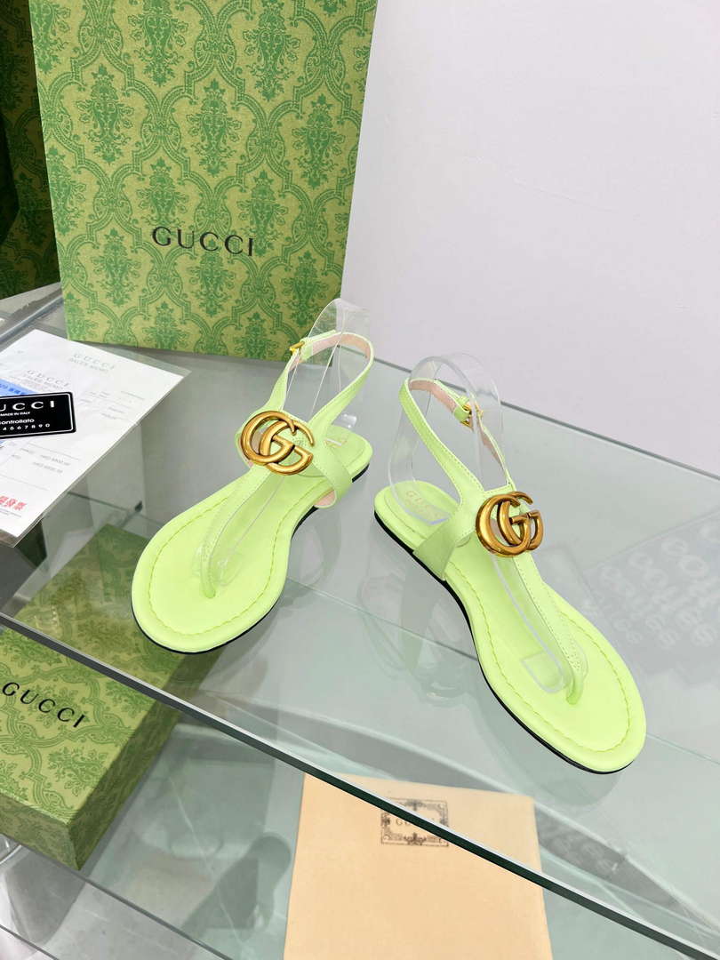 Gucci 746030 Women's Double G Thong Sandal G56312