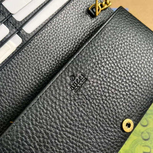 Gucci 746056 Chain Wallet With Interlocking G Python Bow Black - Default Title - View 7