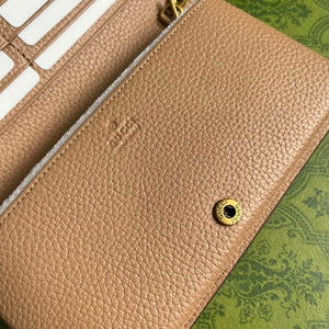 Gucci 746056 Chain Wallet With Interlocking G Python Bow Rose beige - Default Title - View 7